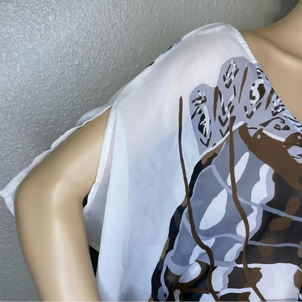 Club Z Collection Lightweight Swim Cover Brown White Gray Size Large